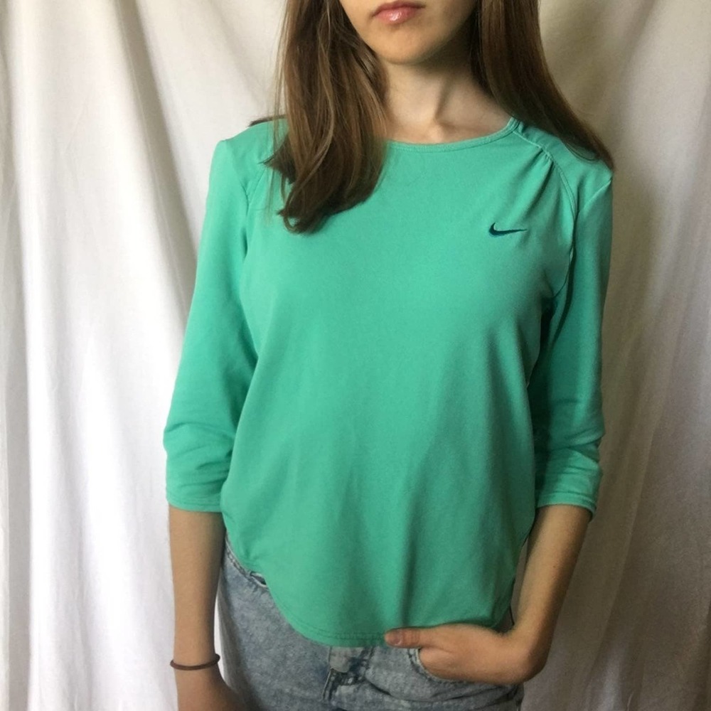 Teal Nike Quarter Sleeve Top Women's Medium